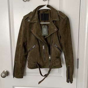 *FLASH SALE* NWT All Saints Balfern Biker Suede Jacket